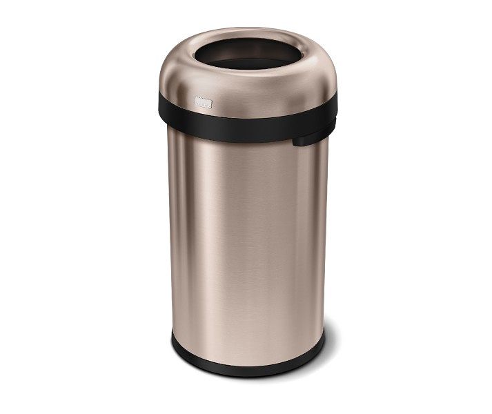 Foto van Simplehuman afvalemmer bullet open 80 liter (rose gold)