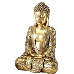 Foto van Zittend boeddha beeld goud 39 cm - beeldjes