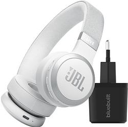 Foto van Jbl live 670nc wit + bluebuilt quick charge oplader met usb