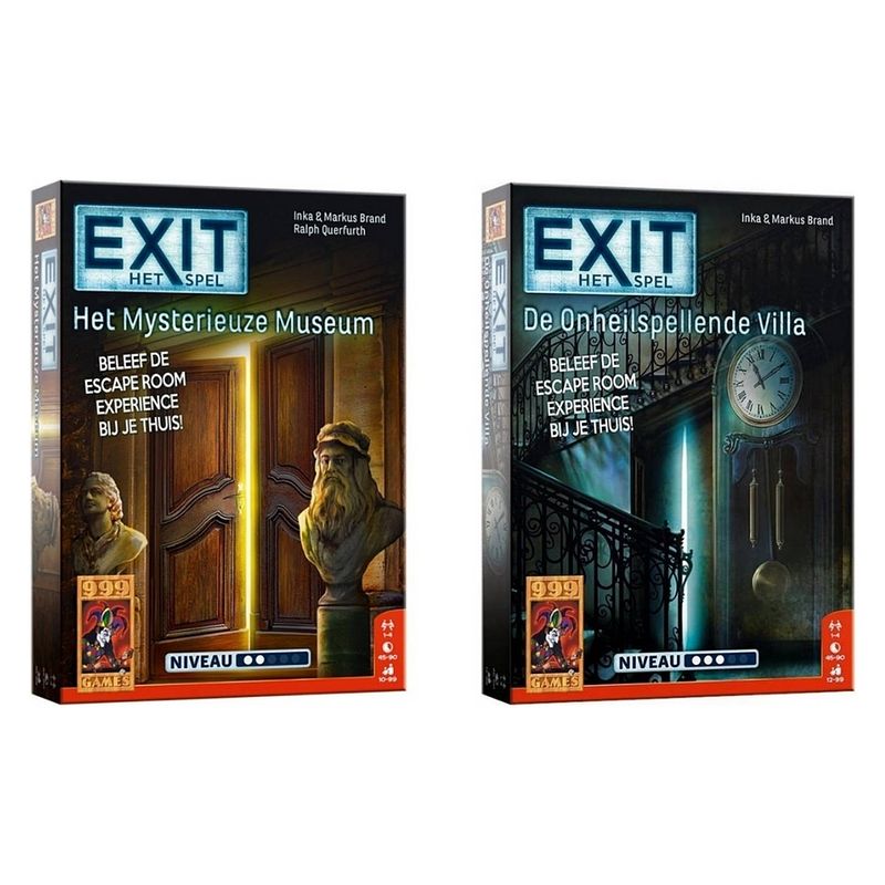 Foto van Spellenbundel - 2 stuks - exit - het mysterieuze museum & de onheilspellende villa