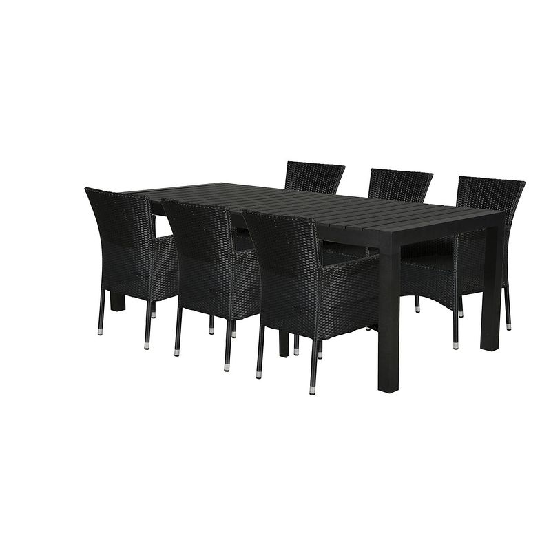 Foto van Grup tuinmeubelset 1 tafel met 6 stoelen.