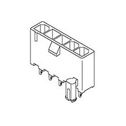 Foto van Molex 39301049 female header, inbouw (standaard) totaal aantal polen 4 rastermaat: 4.2 mm 1 stuk(s) tray