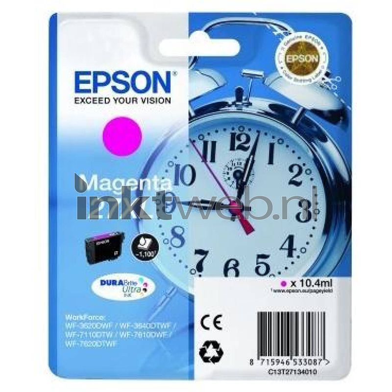 Foto van Epson 27xl magenta cartridge