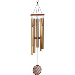 Foto van Meinl folmc36b meditation chime flower of life bronze windchime met 5 staafjes