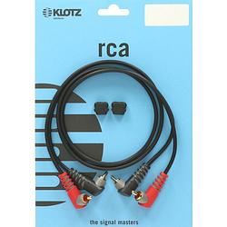 Foto van Klotz at-cca0200 stereo twin kabel 2x rca male haaks 2m (set van 2)