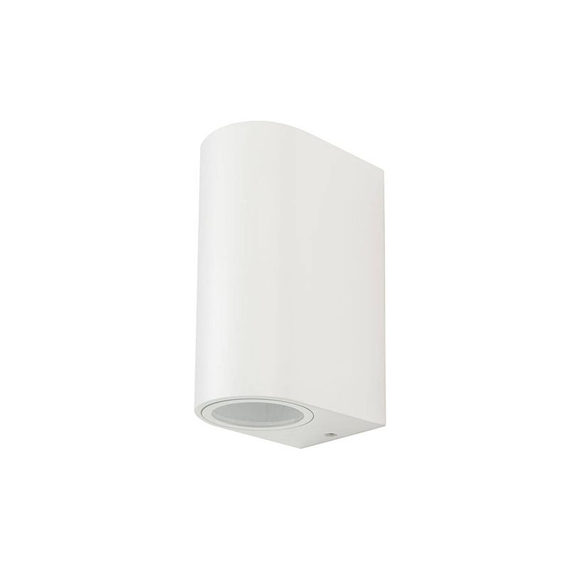 Foto van V-tac vt-7652rd wandlamp buiten up/down - gu10 - wit - ip44