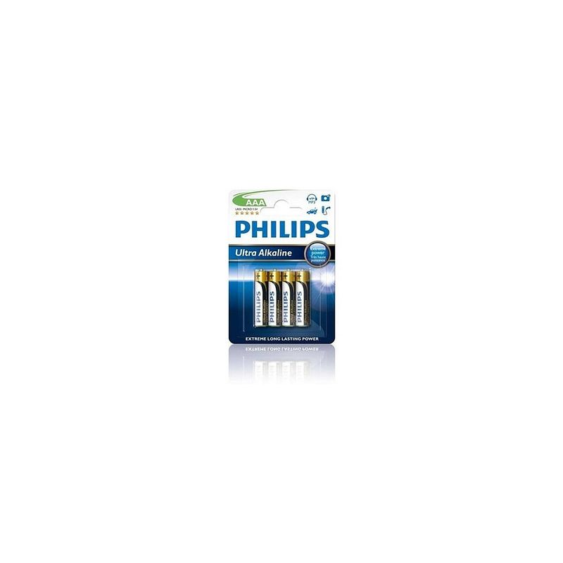 Foto van Philips batterij penlite lr03 extremelife 1.5v aaa per 4