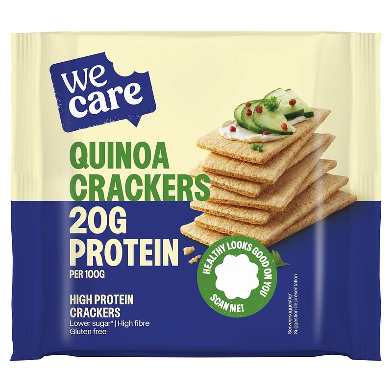 Foto van Wecare high protein quinoa crackers