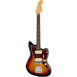 Foto van Fender american professional ii jazzmaster 3-tone sunburst rw elektrische gitaar met koffer