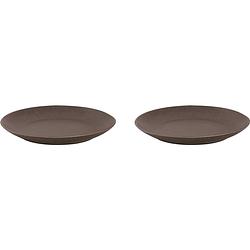 Foto van Mammoet bord spirit 21.5 cm grijs stoneware 2 stuk(s)