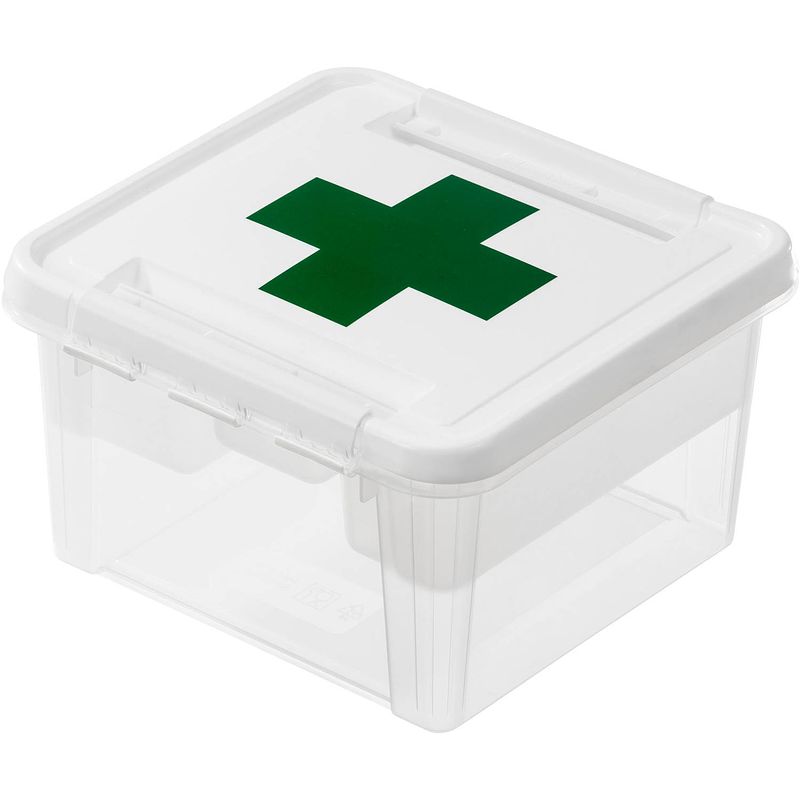 Foto van Smartstore opbergbox ehbo 8 liter 28 x 17 cm polypropyleen wit