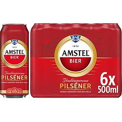 Foto van Amstel pilsener blik 6 x 500ml bij jumbo