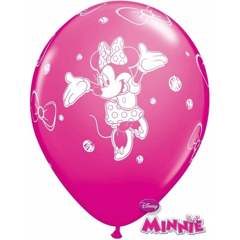 Foto van Minnie mouse party ballonnen 6x stuks - ballonnen