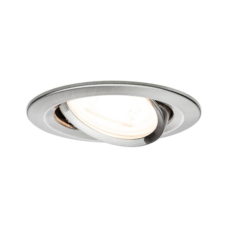 Foto van Paulmann 93464 nova inbouwlamp led gu10 6.5 w ijzer (geborsteld)