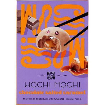 Foto van Wochi mochi iced mochi chocolate salted caramel 6 stuks 180g bij jumbo