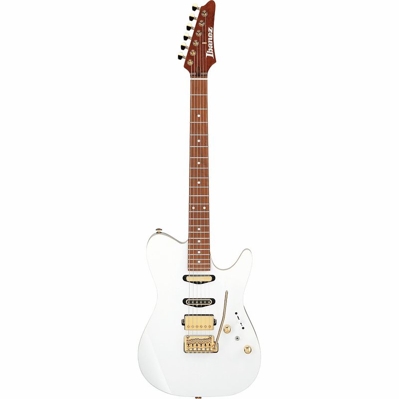 Foto van Ibanez lb1 white lari basilio signature elektrische gitaar met koffer