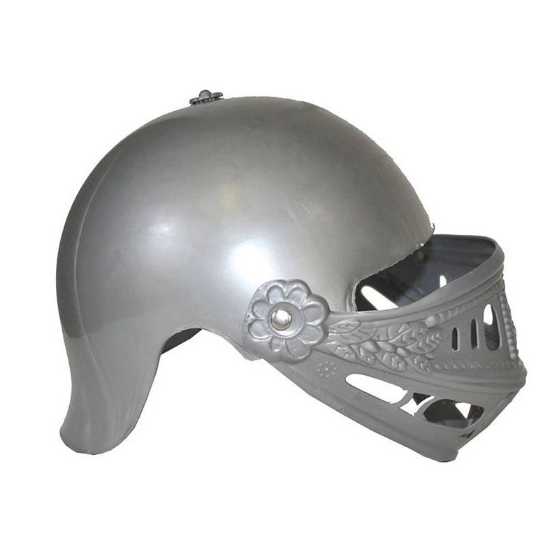 Foto van Ridder verkleed helm met vizier grijs voor kinderen - verkleedhoofddeksels