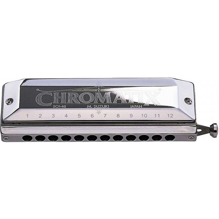 Foto van Suzuki chromatix s-scx-48-d chromatische mondharmonica d