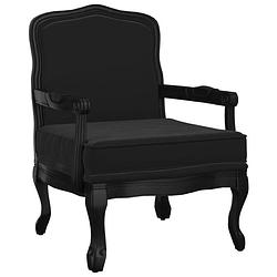 Foto van Vidaxl fauteuil 64x64x90 cm fluweel zwart