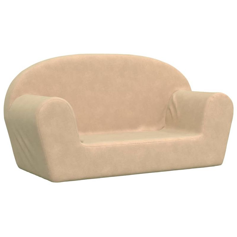 Foto van The living store kinderbank - comfort - 2-zitsbank - 83x36x45 cm - met schuimvulling - afneembare hoes - crème kleurig