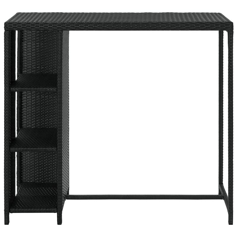 Foto van The living store bartafel pe-rattan - 120x60x110 cm - zwart