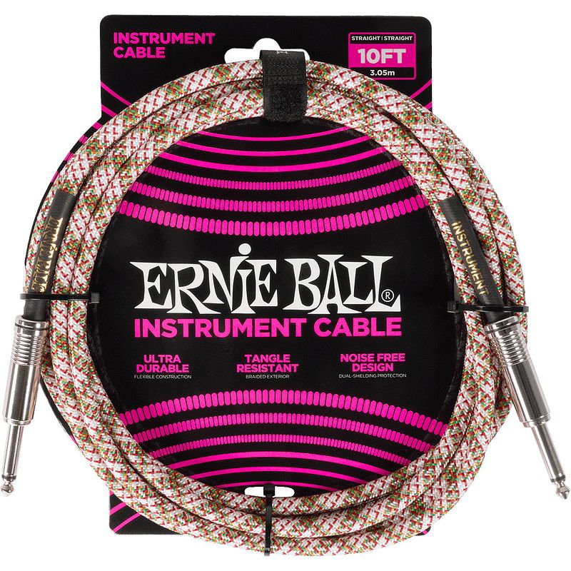 Foto van Ernie ball 6426 braided emerald argyle instrumentkabel 3 meter