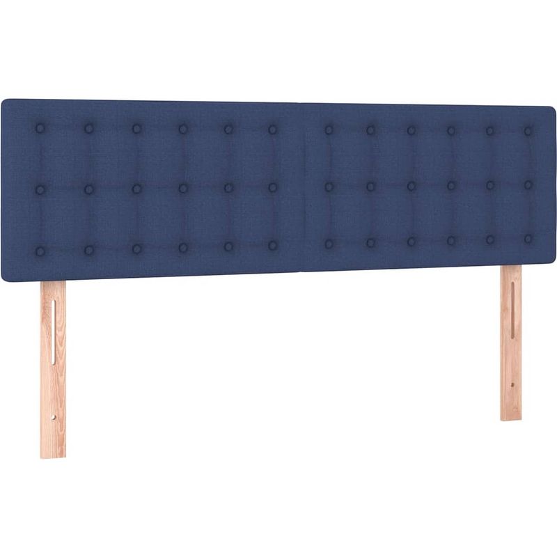 Foto van The living store boxspringbed - the living store - bed - 203 x 147 x 78/88 cm - blauw