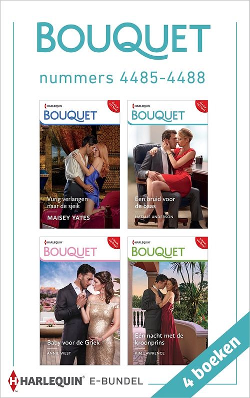 Foto van Bouquet e-bundel nummers 4485 - 4488 - maisey yates, natalie anderson, annie west, kim lawrence - ebook