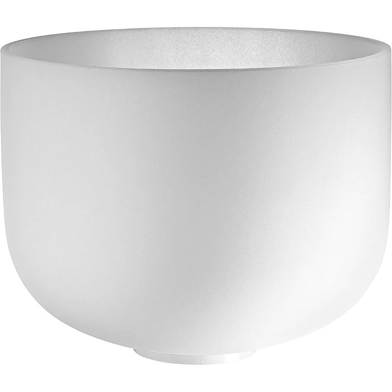 Foto van Meinl white-frosted crystal singing bowl klankschaal 12 inch, noot f3