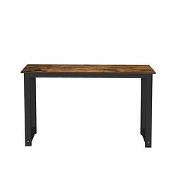 Foto van Bureau - computertafel - keukentafel - metaal hout - 120 cm x 60 cm - zwart