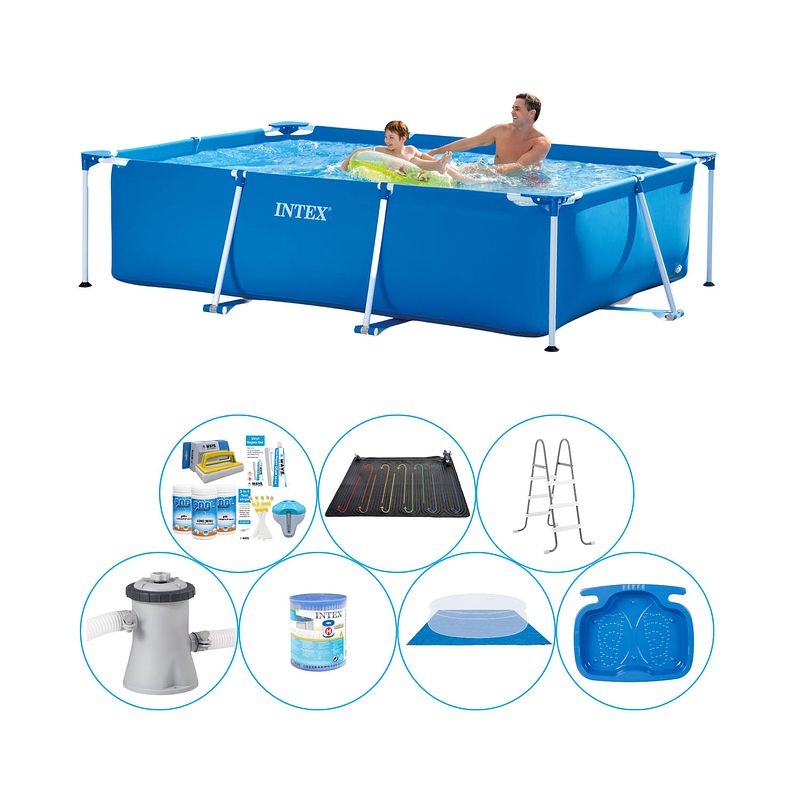 Foto van Intex frame pool rechthoekig 260x160x65 cm - 8-delig - zwembad super deal