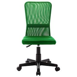 Foto van The living store bureaustoel mesh groen - 44 x 52 x 90-100 cm - 360 draaibaar - hoogte verstelbaar