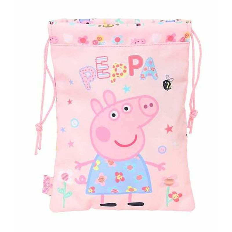 Foto van Lunchtrommel peppa pig having fun zak (20 x 25 cm)