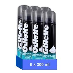 Foto van Gillette basic scheerschuim gevoelige huid - 300 ml - 6 stuks