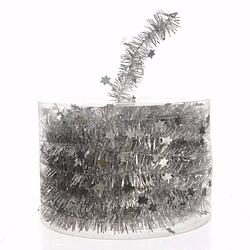 Foto van Elegant christmas kerstboom decoratie sterren slinger zilver 700 cm - kerstslingers