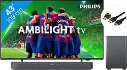 Foto van Philips 43pus8309 - ambilight (2024) + soundbar + hdmi kabel