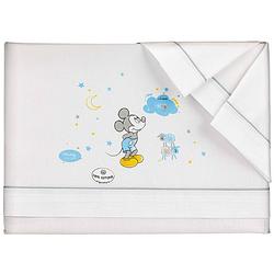 Foto van Disney beddengoed mickey mouse 82 x 106 cm katoen wit/grijs