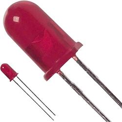 Foto van Broadcom hlmp-3600 bedrade led rood rond 5 mm 2.1 mcd 60 ° 10 ma 5 v