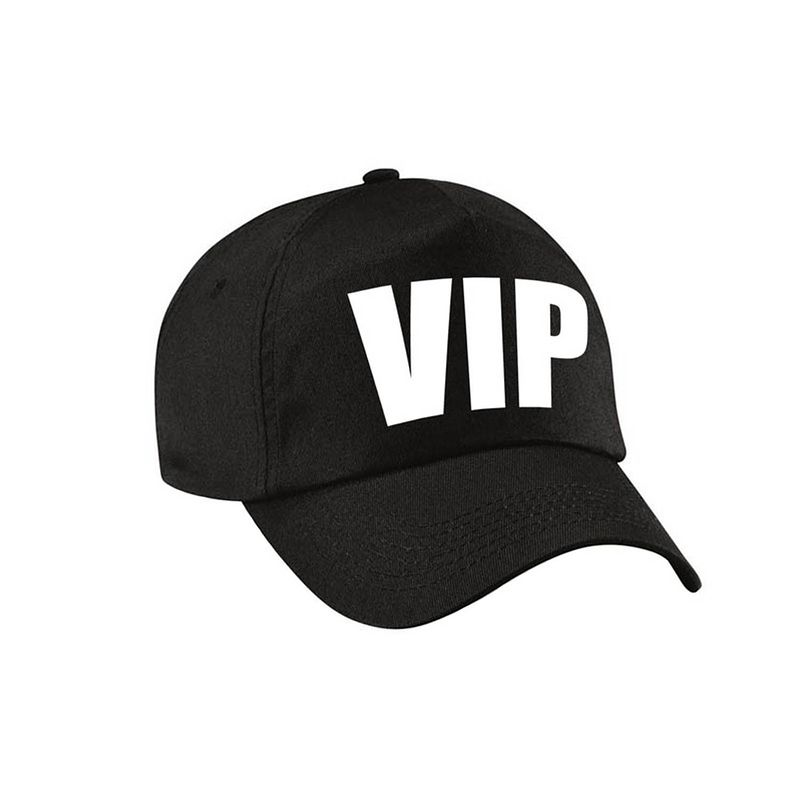 Foto van Verkleed vip pet / cap zwart voor jongens en meisjes - verkleedhoofddeksels