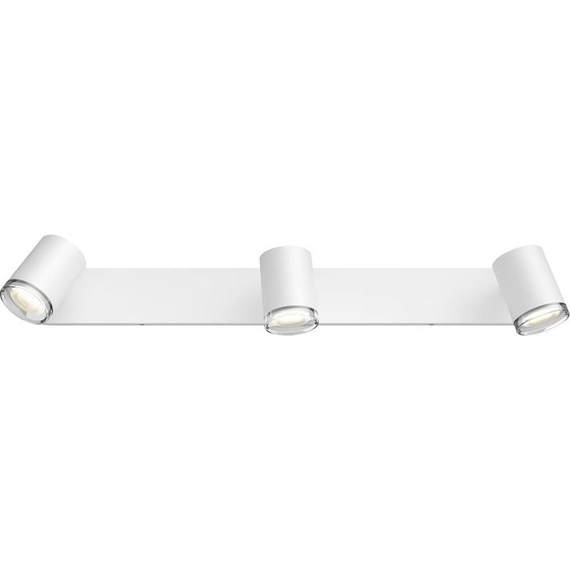 Foto van Philips lighting hue led-plafondlamp voor badkamers 871951434089300 hue white amb. adore spot 3 flg. weiß 3x350lm inkl. dimmschalter gu10 15 w