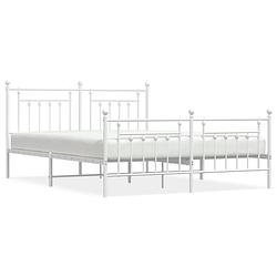 Foto van The living store bedframe classic - 207 x 187 x 97 cm - robuust stalen constructie - metalen latten en poten - extra