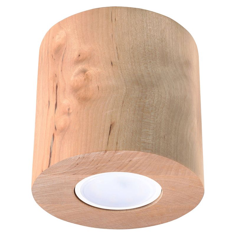 Foto van Sollux plafondlamp orbis hout