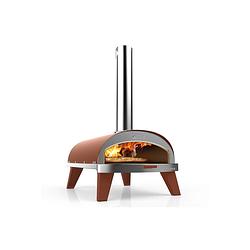 Foto van Ziipa pizza oven piana - houtgestookt - met thermometer - terracotta - voor ø 30 cm pizza'ss
