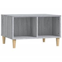 Foto van The living store salontafel scandinavische stijl - tafel - 60 x 50 x 36.5 cm - grijs sonoma eiken - duurzaam hout