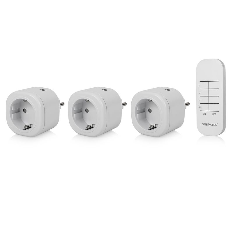 Foto van Smartwares schakelaarset mini sh4-99553 - smarthome basic - 3 stuks