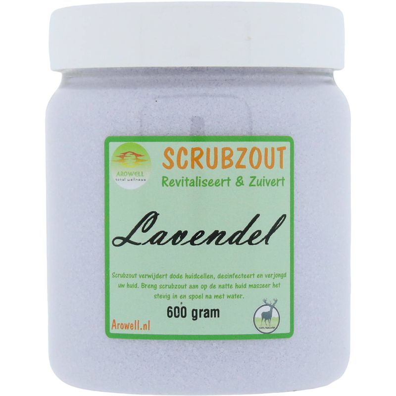 Foto van Arowell - lavendel body scrub scrubzout 600 gram