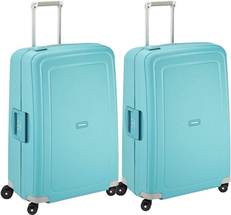 Foto van Samsonite s'cure spinner 75cm aqua blue duo kofferset