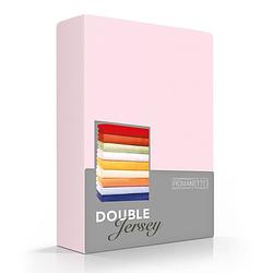 Foto van Romanette hoeslaken double jersey roze-160/180 x 200/210/220 cm