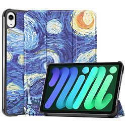 Foto van Basey ipad mini 6 hoesje kunstleer hoes case cover ipad mini 6-sterrenhemel