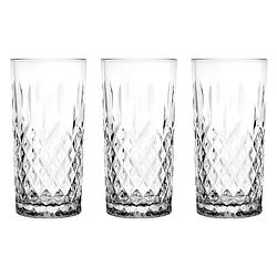 Foto van Glasmark longdrinkglazen - 18x - diamond - 300 ml - glas - waterglazen - longdrinkglazen